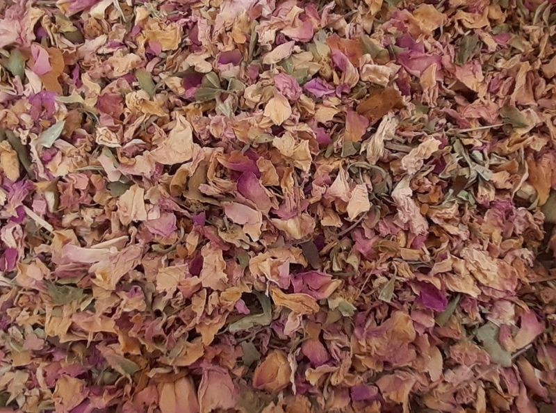 Rosier fleur tisane vrac 50g Rosa centifolia petales rose Herboristerie Cousin Wiame Wattrelos.