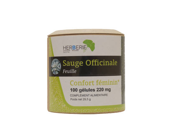 Sauge 100 gélules sauge 100 gelules salvia officinalis digestion bien etre plante naturelle complement