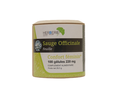 sauge 100 gelules salvia officinalis digestion bien etre plante naturelle complement