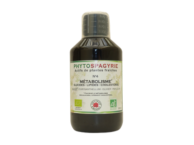 Métabolisme 300 ml complément alimentaire bio chrysanthellum psyllium olivier noyer