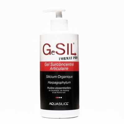 gsil gel articulaire 500 ml silicium harpagophytum gaultherie massage chauffant naturel grand format