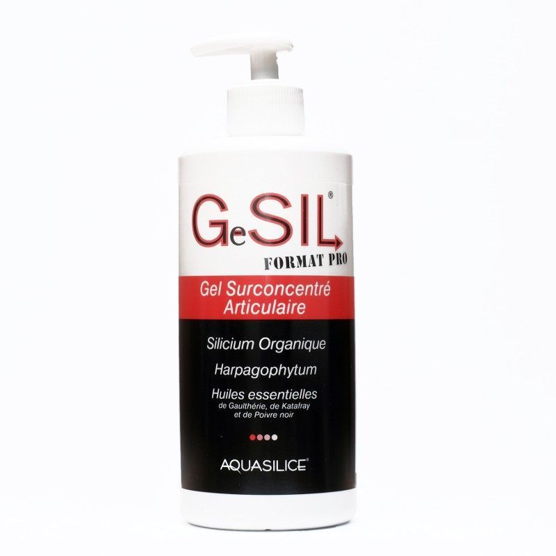 gsil gel articulaire 500 ml silicium harpagophytum gaultherie massage chauffant naturel grand format