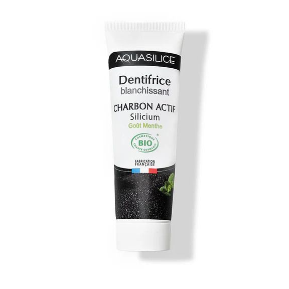 dentifrice charbon actif 75 ml bio aloe vera menthe poivree sans fluor naturel ecocert
