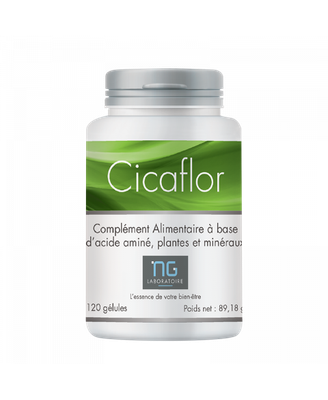 Cicaflor 120 gélules complément alimentaire glutamine curcuma propolis zinc formule plantes et minéraux digestion