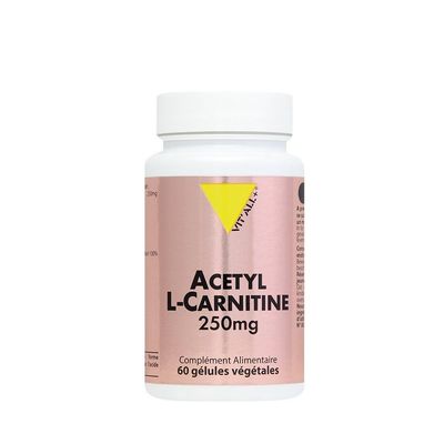 Acétyl L-Carnitine 60 gélules acetyl l carnitine 60 gelules complement alimentaire vegan 250 mg
