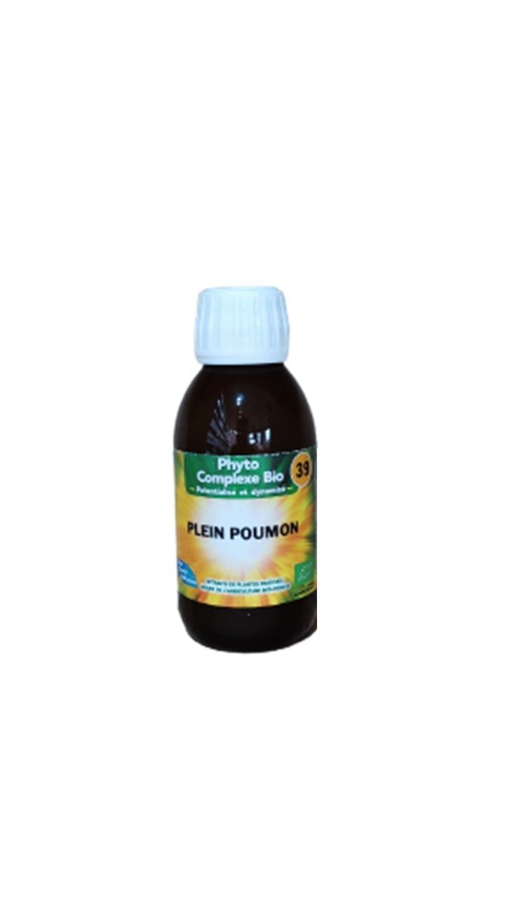 plein poumons 125 ml bio complexe plantes thym eucalyptus pin extrait liquide phytofrance