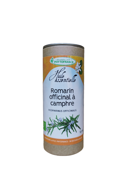 huile essentielle romarin à camphre bio rosmarinus officinalis 10 ml herberie cousin wiame
