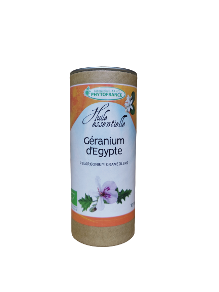 huile essentielle geranium egypte 10 ml pelargonium graveolens bio aromatherapie naturel