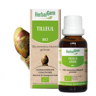 Tilleul bio 30 ml tilleul herbalgem 30 ml bourgeons tilia tomentosa gemmotherapie herboristerie cousin wiame wattrelos.