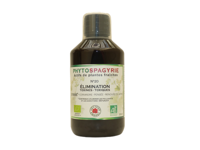 Élimination bio 300 ml Élimination 300 ml complément alimentaire bio spagyrie coriandre pensée sauvage euphraise