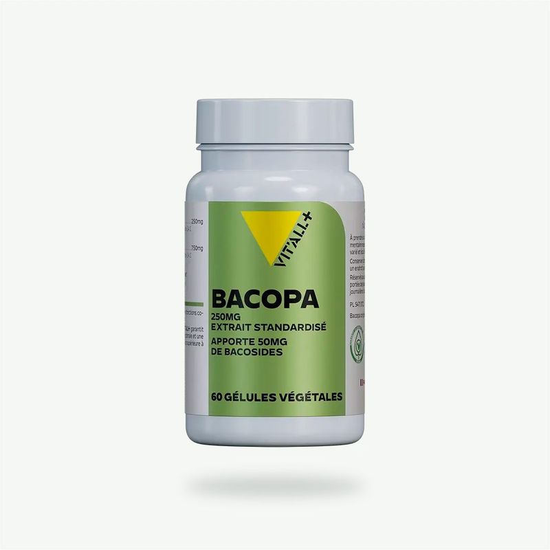 Bacopa Monnieri 250 mg Vit’All+ – Extrait de Brahmi standardisé à 20 % de bacosides - 60 gélules 