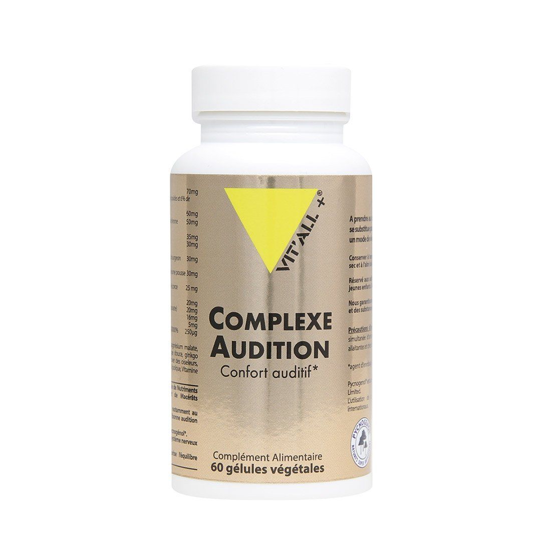 Complexe Audition 60 gélules complexe audition 60 gelules ginkgo pycnogenol ubiquinol vitamines b zinc