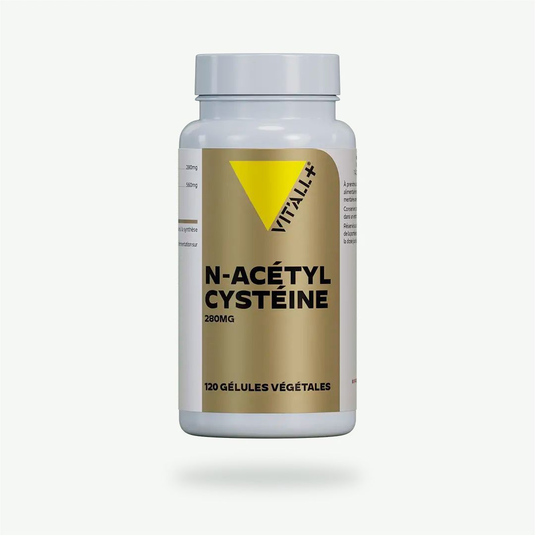 N-Acétyl Cystéine 280 mg Vit’All+ – NAC dérivée de la L-cystéine obtenue par fermentation sur substrat d’origine végétale.