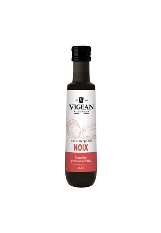 huile vierge bio noix Vigean 25 cl premiere pression froid riche omega 3 vegan raw food