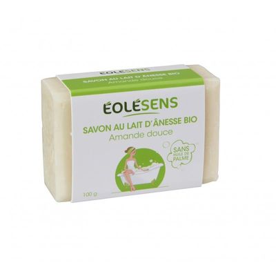 Savon au lait d'ânesse et huile d'amande douce Bio Éolésens 100 g
