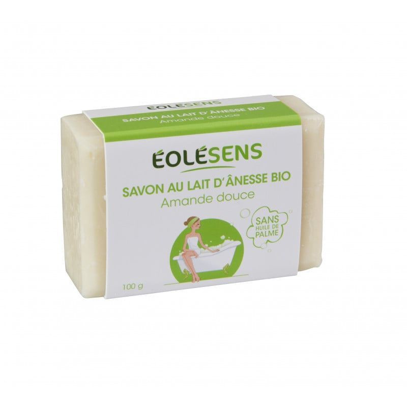 Savon au Lait d'Ânesse & Huile d'Amande Douce Bio 100 g Éolésens Savon au lait d'ânesse et huile d'amande douce Bio Éolésens 100 g