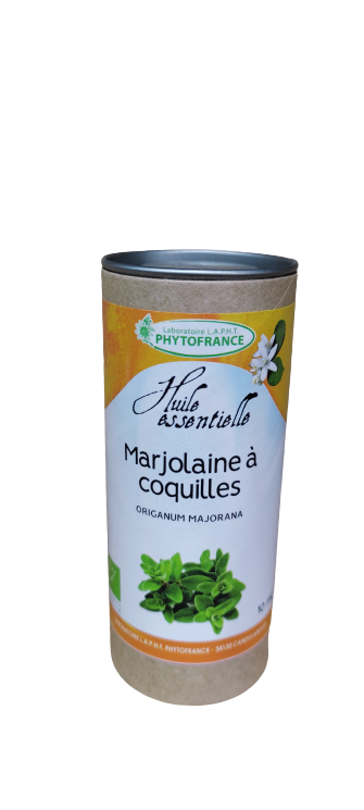 Marjolaine à coquilles 10 ml Origanum majorana : huile essentielle bio aromatique, aux notes chaudes et épicées, utilisable e