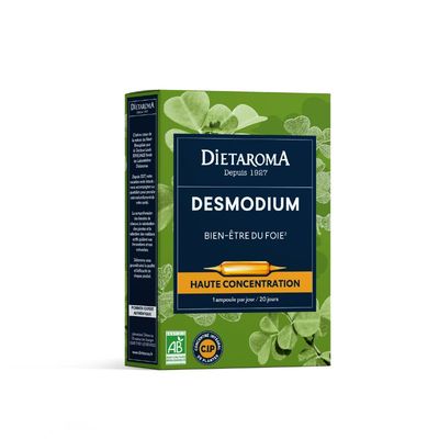C.I.P. Desmodium Bio – 20 ampoules C.I.P. Desmodium Bio Dietaroma à base de Desmodium d'origine France – 20 ampoules de 10 ml