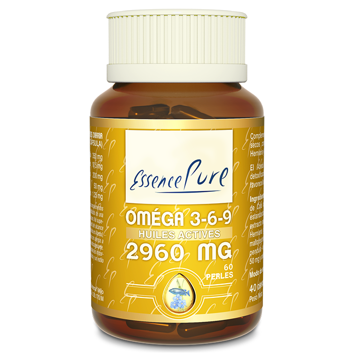 Oméga 3-6-9 60 perles Oméga 3-6-9 EssencePure 60 perles – huile de poisson, bourrache, lin et vitamine E
