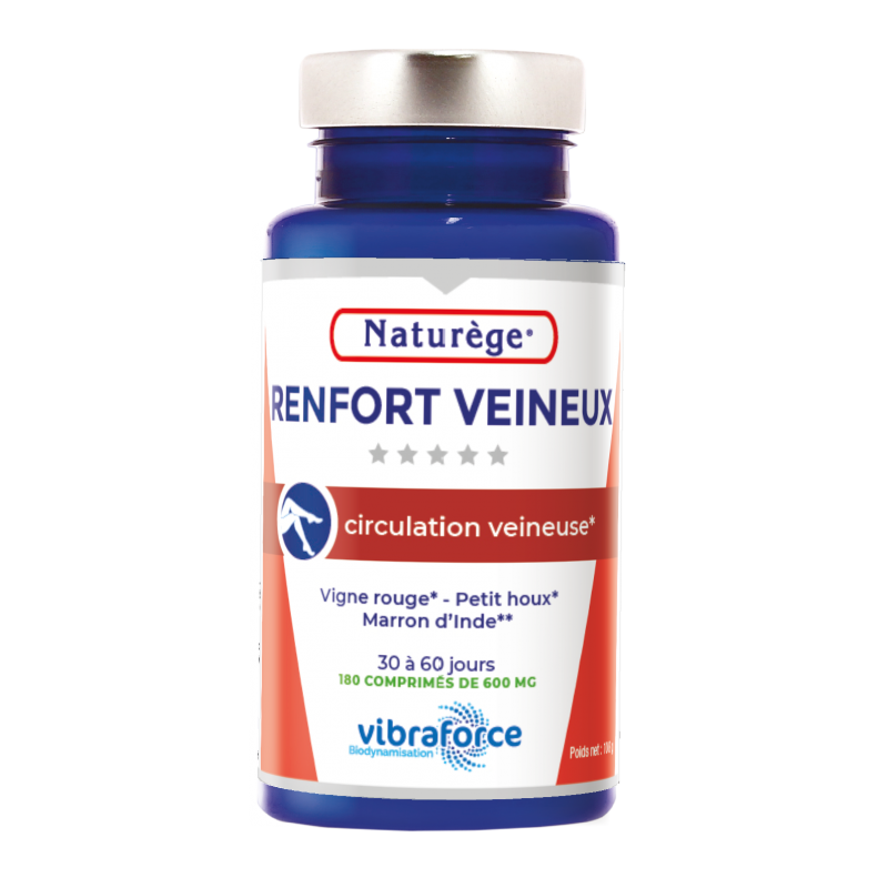 renfort veineux  180 comprimes naturege vigne rouge petit houx marronnier inde complement alimentaire