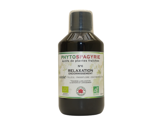 Relaxation 300 ml complement alimentaire bio passiflore aubepine eschscholtzia tilleul
