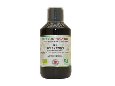 Relaxation bio 300 ml Relaxation 300 ml complement alimentaire bio passiflore aubepine eschscholtzia tilleul