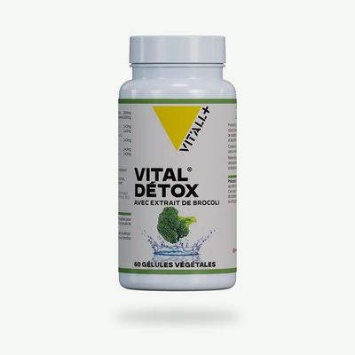 VITAL® Détox Bio – 60 gélules VITAL® Détox Vit’All+ – Complément alimentaire à base de chardon-marie, brocoli, artichaut, bardane, boldo, radis noir.