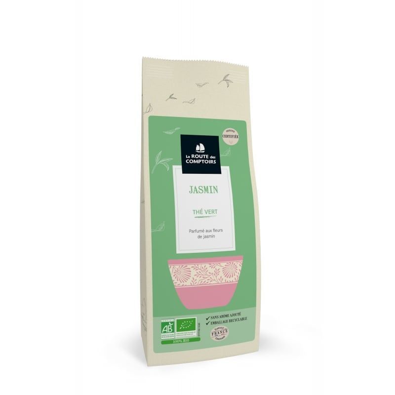 the vert jasmin bio 100 g camellia sinensis jasminum infusion florale douce traditionnelle