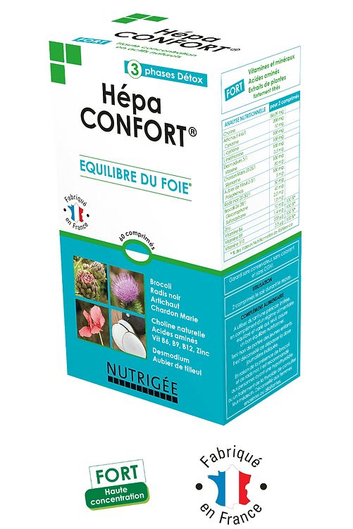 hepa confort 60 comprimes artichaut chardon marie desmodium complement alimentaire naturel