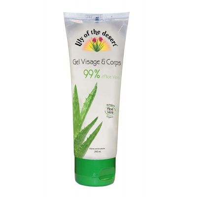 gel aloe vera 99% visage corps 240 ml aloe barbadensis hydratant bio texture fluide non grasse format économique