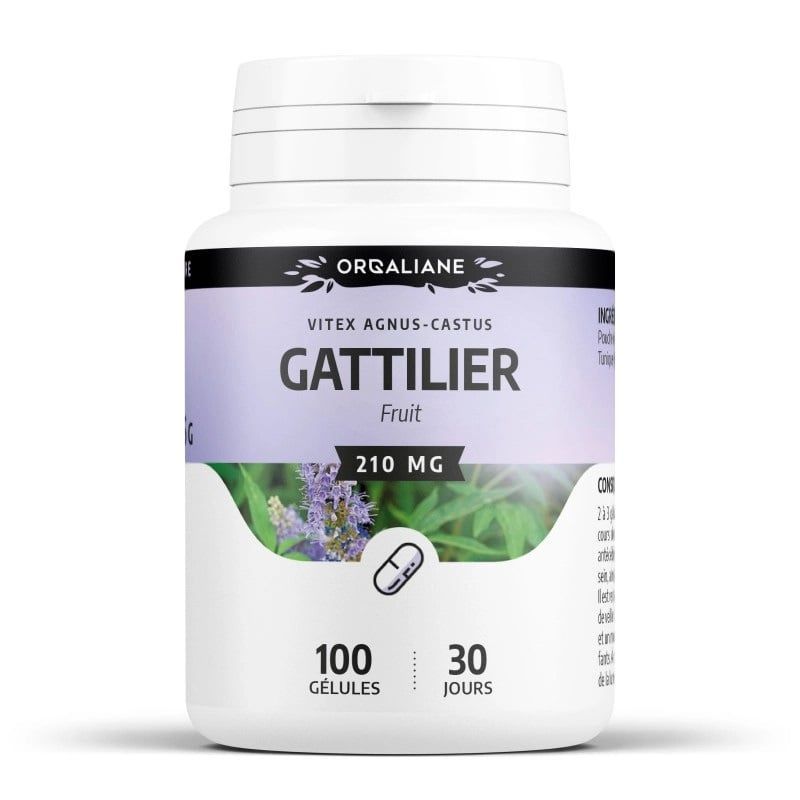 Gattilier 100 gélules Vitex agnus castus poudre fruit complément alimentaire naturel