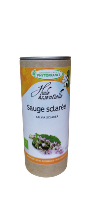 Sauge sclarée 10 ml Bio huile essentielle sauge sclarée bio salvia sclarea 10 ml herberie cousin wiame