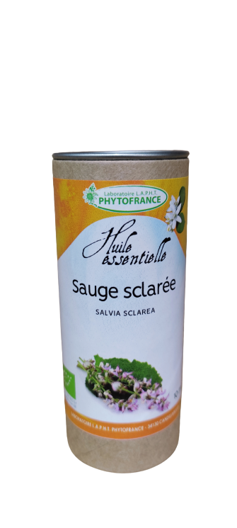 huile essentielle sauge sclarée bio salvia sclarea 10 ml herberie cousin wiame
