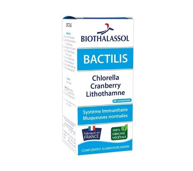 bactilis 60 comprimes cranberry chlorella lithothamne complement alimentaire herboristerie cousin wiame wattrelos.