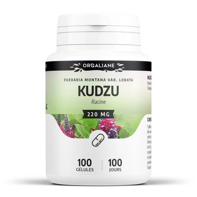 Kudzu 220 mg – 100 gélules Kudzu GPH Diffusion 220 mg – Poudre de racine de Pueraria lobata – 100 gélules