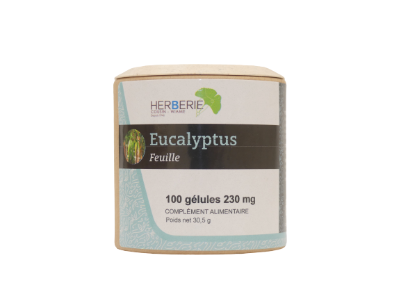 Eucalyptus 100 gélules eucalyptus 100 gelules eucalyptus globulus respiration confort plante naturelle complement