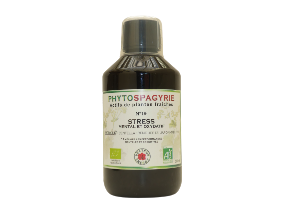 Stress N19 300 ml complement alimentaire bio centella melisse rhodiola renouee du japon