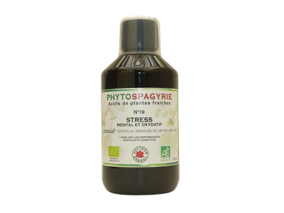 Stress bio 300 ml Stress N19 300 ml complement alimentaire bio centella melisse rhodiola renouee du japon