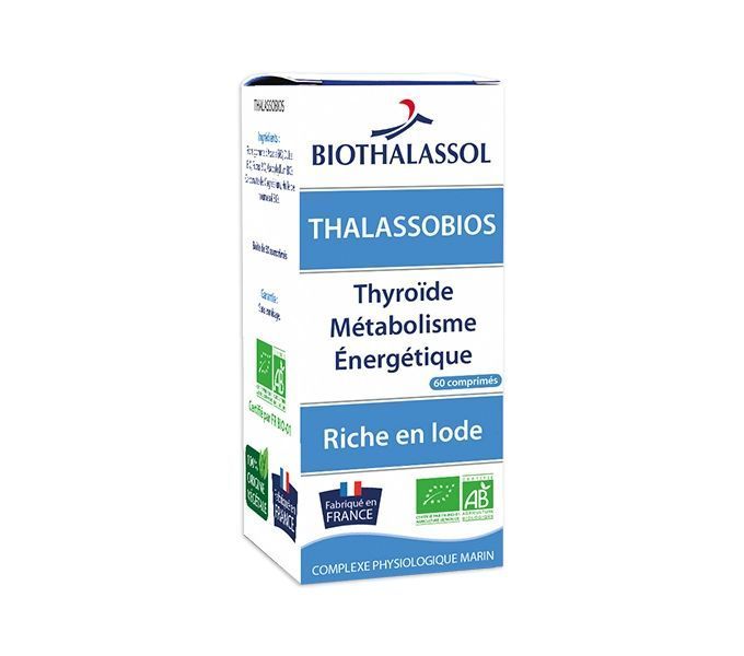 THALASSOBIOS BIO Biothalassol – Boîte de 60 comprimés à base de dulse, fucus et ascophyllum bio, sources d'iode marin