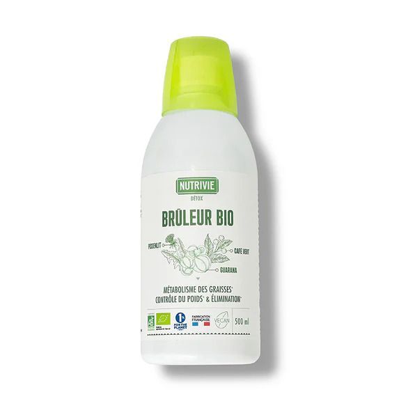 Brûleur 500 ml Bio complément alimentaire liquide plantes bio sève de bouleau thé vert guarana pissenlit format bouteille