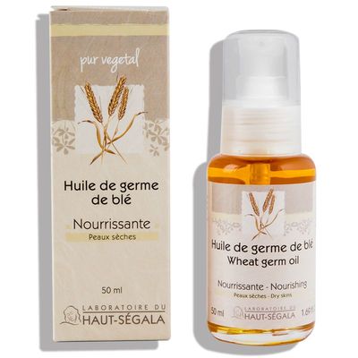 Huile de germe de Blé 50 ml Huile de germe de Blé 50 ml Triticum vulgare huile végétale première pression froid cosmétique naturel