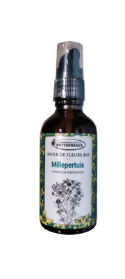 huile millepertuis bio 50 ml hypericum perforatum macerat fleurs soin peau naturel