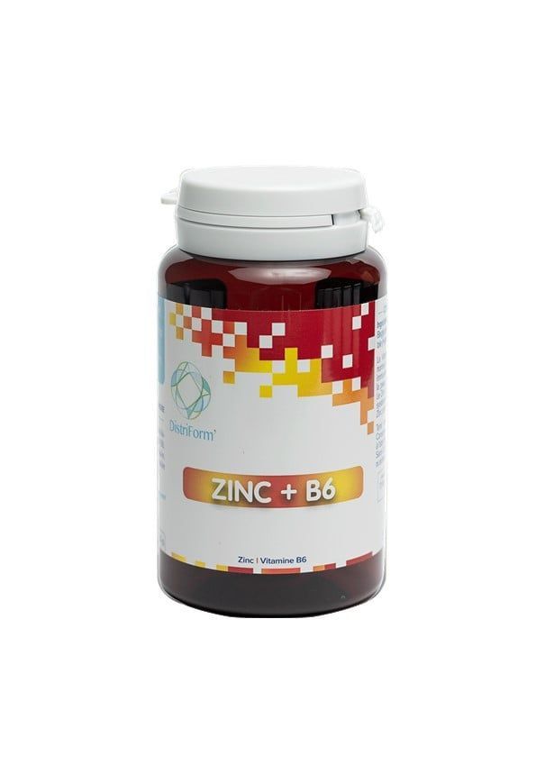 Zinc + B6 100 gélules Zinc B6 100 gelules zinc bisglycinate vitamine B6 Distriform Herboristerie Cousin-Wiame Wattrelos.