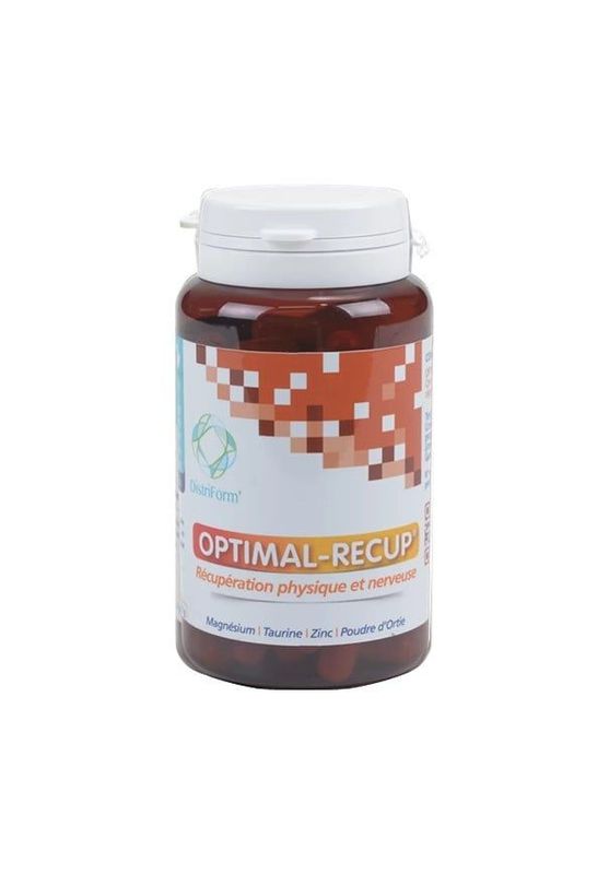 Optimal Recup 100 gelules magnesium bisglycinate ortie taurine zinc vitamine B6 D3 Distriform Herboristerie Cousin Wiame.