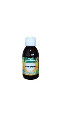 Nuit Calme 125 ml Bio Phyto-Complexe Nuit Calme Bio Phytofrance à base de passiflore, tilleul, lavande et houblon, flacon 125 ml
