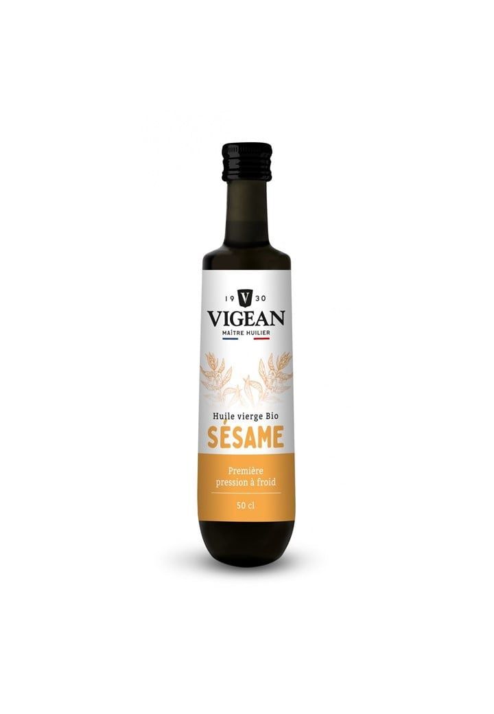 Huile de Sésame 1 L Bio huile vierge bio sesame Vigean 1 litre premiere pression froid vegan raw food
