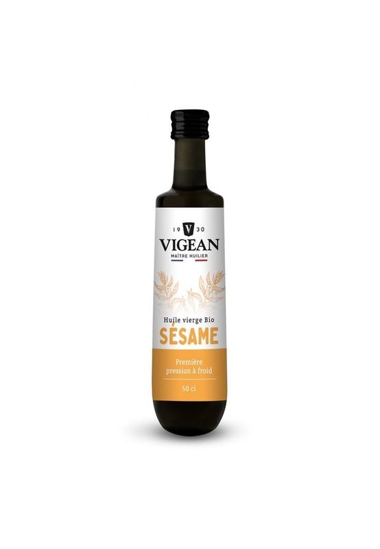 huile vierge bio sesame Vigean 1 litre premiere pression froid vegan raw food