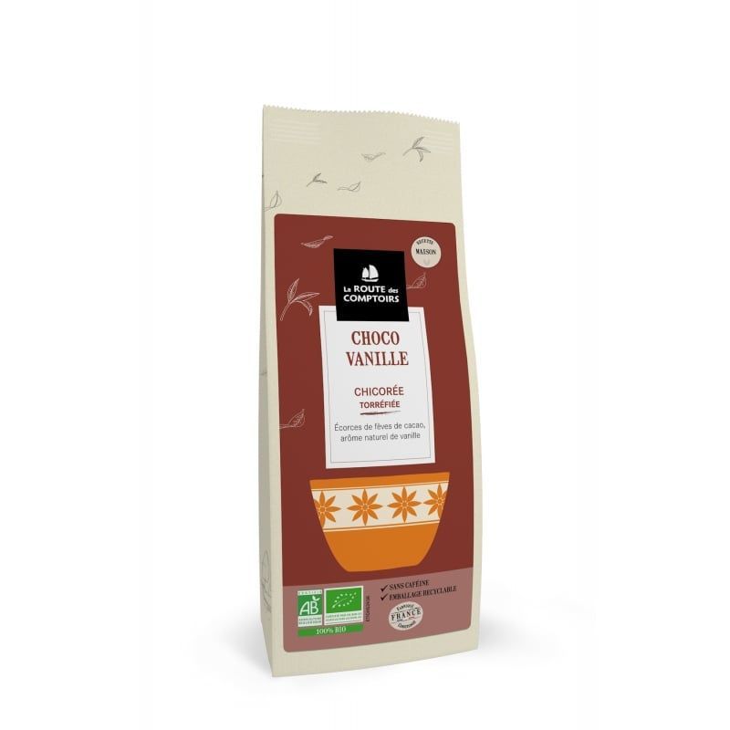 chicoree cacao vanille bio 200 g boisson sans cafeine chicorium intybus cacao vanille infusion grains concasses