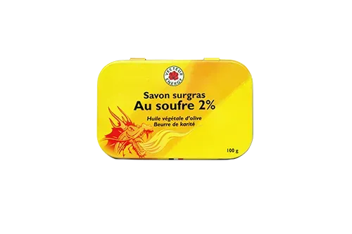 Savon au Soufre Surgras Vecteur Energy – Savon pour le corps de 100 g avec glycérine, huile d'olive, beurre de karité