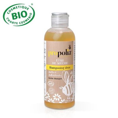 shampooing doux miel bambou propolia 200 ml bio sans sulfates cheveux fragiles